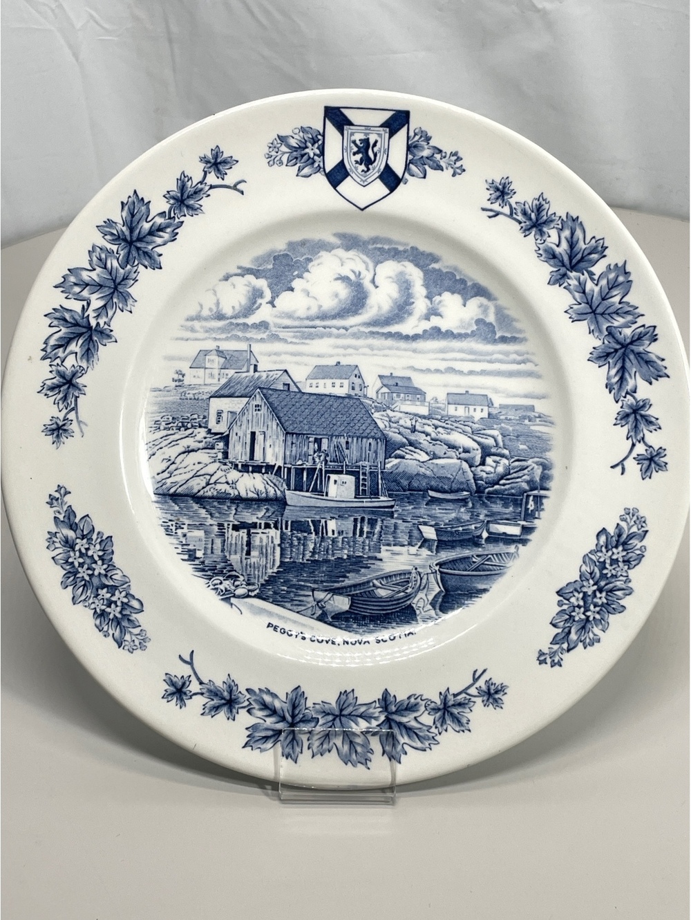 Wood & Sons Vintage Collector Plate Scenic Art, Peggy's Cove Novia Scotia
